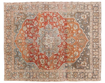 9x12 rug, 8.8 x 12.2 rug, Area Rug, Turkish Rug, Vintage Rug, 8.8 x 12.2 feet, Oushak Rug, Antique Rug, Oversized Rug, Large Rug, Old Rug