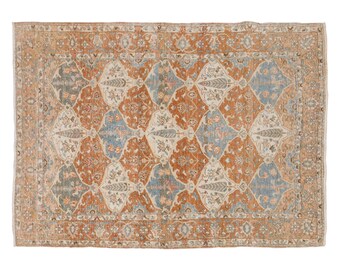 Large Rug, Area Rug, Turkish Rug, Vintage Rug, 4.9 x 7.2 feet, Antique Rug, Oriental Rug, Handmade Rug, Decorative Rug, Oushak Rug, Old Rug