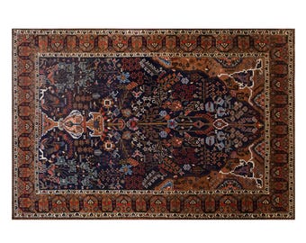 Vintage Turkish Oushak Rug 125x185 cm, 60+ Years Old Handmade Wool Area Rug, Antique Oriental Rug, 4x6 Rug, Home Decor