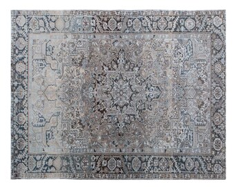 Handmade Oushak Rug 255x325 cm, 8'4" x 10'8", 60+ Years Old One of a Kind Vintage Turkish Rug, Antique Rug, Area Rug