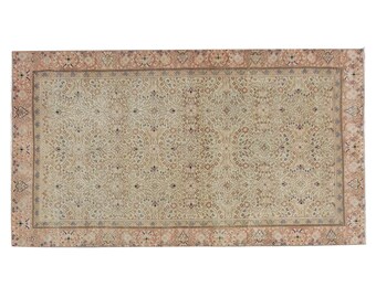 Area Rug, "Turkish Rug, Vintage Rug, 4.6 x 6.9 feet, Oushak Rug, Antique Rug, Oriental Rug, Handmade Rug, Decorative Rug, Muted Rug, Old Rug