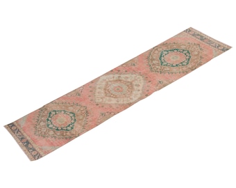 2'9 X 12'4 ft distressed rug runner,Oushak runner rug,oushak runner vintage,hallway long narrow runner,home decor rug Runner,Turkish Runner