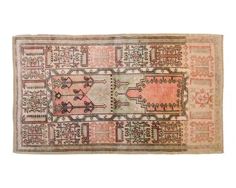 Vintage Rug", Area Rug, Turkish Rug, 3.5 x 8.11 feet, Oushak Rug, Antique Rug, Oriental Rug, Handmade Rug, Decorative Rug,Large Rug,Old Rug