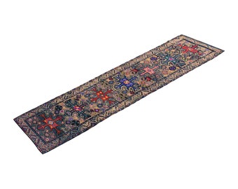 Turkish Rug, Runner Rug, Vintage Rug, 2.11 x 10.5 feet, Kitchen Rug, Oushak Rug, Antique Rug, Oriental Rug, Hallway Rug, Muted Rug, Wool Rug