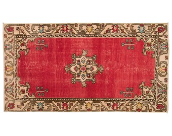 Turkish Rug,Decorative" Rug,Wonderful Turkish Rugs on Sale! FREE SHIPPING! Vintage Rug,Oushak Rug,Rug,Chic Rug,3'1" x 5'9" feet 95 x 175 cm