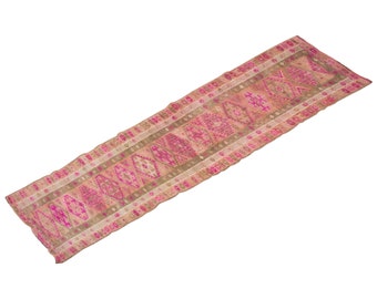 3'0 X 13'1 ft Vintage" Rug Runner,Floor Oushak Rug,Hallway Turkish Rug Runner,Oushak Rugs,long runner, narrow long runner,Oushak Long Runner