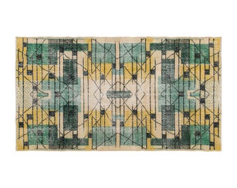 114 x 217 cm rug, Oushak Rug", Area Rug, Turkish Rug, Vintage Rug, 3'9 x 7'1 feet, Antique Rug, Oriental Rug, Handmade Rug