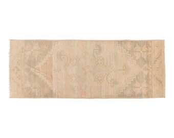 Area Rug, "Turkish Rug, Vintage Rug, 1.9 x 5.6 feet, Oushak Rug, Antique Rug, Oriental Rug, Handmade Rug, Decorative Rug, Muted Rug, Old Rug