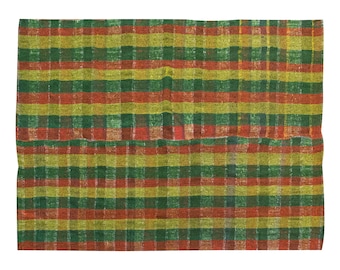 Minimalist Kilim Rug,Goat Hair & Wool Mixed Turkish Rug,Striped Kilim Rug 7'9 x 10'2 ft,Minimal Kilim Rug,235x310cm,Goat Hair Turkish Kilim