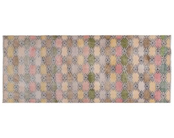 Vintage Turkish Oushak Runner 2.7x6.8 ft | Handmade Wool on Wool Area Runner 82x208 cm | 60+ Years Old Boho Oriental Rug | Washed & Ready