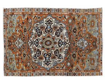 4x6 rug, 4.3 x 6.5 rug, Area Rug, Turkish Rug, Vintage Rug, 4.3 x 6.5 feet, Oushak Rug, Antique Rug, Oriental Rug, Handmade Rug, Old Rug