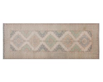 Vintage Oushak Runner 148x395 cm (4'10" x 13'0"), Turkish Handmade Wool, 60+ Years Old Long Hallway Runner
