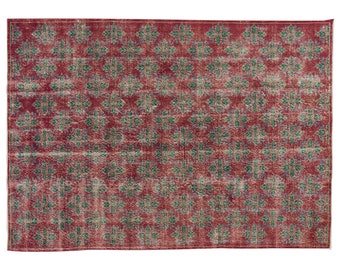 Turkish Rug", Vintage Rug, Area Rug, 6.6 x 10 feet, Oushak Rug, Antique Rug, Oriental Rug, Handmade Rug, Decorative Rug, Large Rug, Old Rug