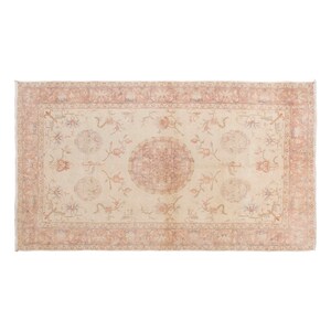 Vintage Rug, Area Rug, Turkish Rug, 4 x 6.8 feet, Oushak Rug, Antique Rug, Oriental Rug, Handmade Rug, Decorative Rug,Muted Rug,Old Rug