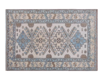 Oushak Rug, 4.8 x 7.5 ft, Antique Rug, Oriental Rug, Handmade Rug, Decorative Rug, Muted Rug, Old Rug, Area Rug, Turkish Rug, Vintage Rug