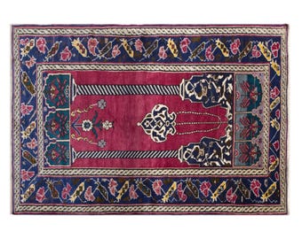 Turkish Oushak Area Rug 133x190 cm (4.4x6.2 ft) | Vintage | 60+ Year Old