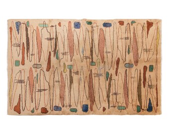 Turkish Modern Rug,Decorative Rug,Artistic Design Rug,Modern Rug, Art Rug, inimal Decoration Rug,4'1" x 6'8" ft 124 x 202 cm, Zeki Muren Rug