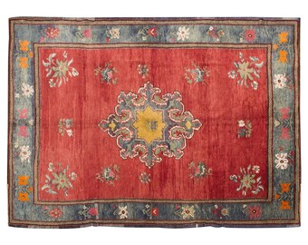 7x10 rug, 6.11 x 10.1 rug, Turkish Rug, Vintage Rug, Area Rug, 6.11 x 10.1 feet, Oushak Rug, Antique Rug, Oversized Rug, Large Rug, Old Rug