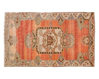 Vintage Rug, Area Rug, Turkish Rug, 5.11 x 9.9 feet, Oushak Rug, Antique Rug, Oriental Rug, Handmade Rug, Decorative Rug, Large Rug, Old Rug