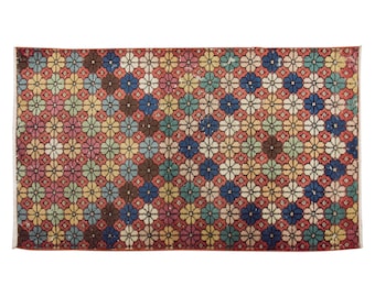 Vintage Rug", Area Rug, Turkish Rug, 2.11 x 5.2 feet, Oushak Rug, Antique Rug, Oriental Rug, Handmade Rug, Decorative Rug, Muted Rug,Old Rug