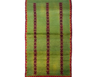 Vintage Turkish Prayer Rug, 2.6x4.6 ft, 80x140 cm, Handmade Anatolian Wool Rug