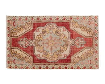 Vintage Rug", Area Rug, Turkish Rug, 4.4 x 7.7 feet, Oushak Rug, Antique Rug, Oriental Rug, Handmade Rug, Decorative Rug, Large Rug, Old Rug