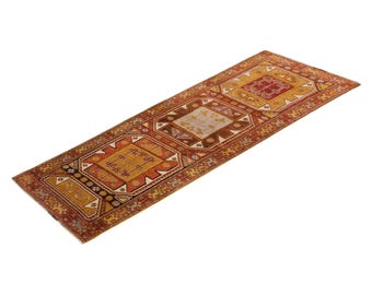 3'3 X 8'10 ft Runner Carpet, Muted Runner Rug,Oushak Rug,Runner Rug,Turkish Runner Rug,Vintage Rug,Hallway Rug,Turkish Rug,Home Decor Runner