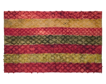Vintage Turkish Cihanbeyli Curtain Kilim, 8.4x12 ft, 256x365 cm, Handmade Wool Kilim