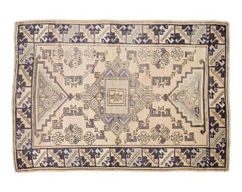 Turkish Rug, Vintage Rug, 4 x 6 feet, Oushak Rug, Antique Rug, Oriental Rug, Handmade Rug, Decorative Rug, Muted Rug, Old Rug,Area Rug