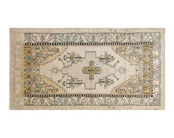 Chic" Rug,4" x 8'7" feet 124 x 262 cm,Wonderful Turkish Rugs on Sale!FREE SHIPPING! Vintage Rug,Turkish Rug,Decorative Rug,Oushak Rug,Rug