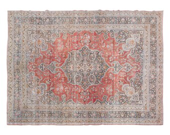 10x13 rug, 9.8 x 13.5 rug, Turkish Rug, Vintage Rug, Area Rug, 9.8 x 13.5 feet, Oushak Rug, Antique Rug, Oversized Rug, Large Rug, Old Rug