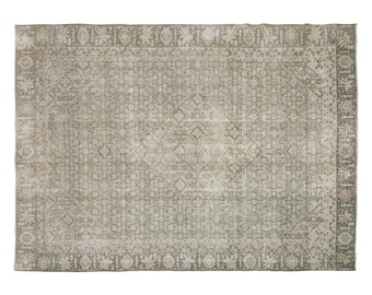 Vintage Rug, Area Rug, Turkish Rug, 7.7 x 11.2 feet, Oushak Rug, Antique Rug, Oriental Rug, Handmade Rug, Decorative Rug, Large Rug,Old Rug