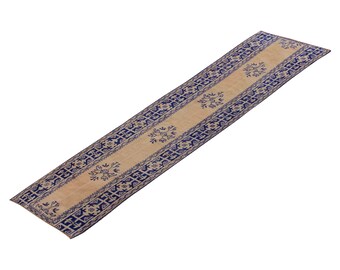 Runner Rug, Antique Rug, 2.4 x 11.1 feet, Oushak Rug, Vintage Rug, Turkish Rug, Hallway Rug, Floor Rug, Kitchen Rug, Wool Rug, Old Rug