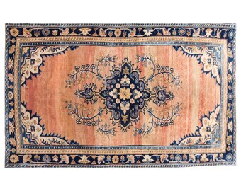 Handwoven Vintage Turkish Rug 137x336 cm | Large Area Rug 4.5x11 ft | Oushak Antique Rug, Handmade Decorative Rug, Washed & Ready