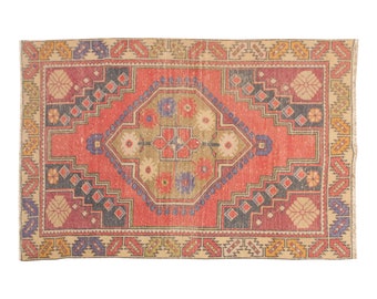 Oushak Rug, Floor Rug, Area Rug, Turkish Rug, Vintage Rug, 3'10 x 6'2 ft, Antique Rug, Oriental Rug, Handmade Rug, Decorative Rug, Old Rug