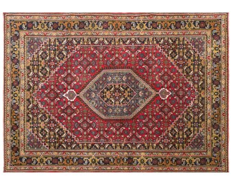 Vintage Turkish Oushak Rug, Handmade Area Rug 6'9" x 10'0 ft / 195 x 290 cm, Antique Large Decorative Rug, 60+ Years, Timeless Style