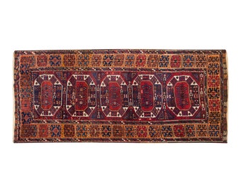 100 years old Kurdish Malatya Rug,Turkish Rug, Vintage Rug, Area Rug, 4.6 x 9.4 feet, Oushak Rug, Antique Rug, Oriental Rug,Handmade Old Rug