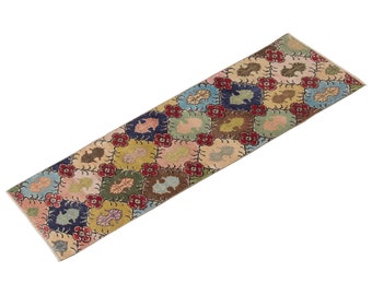 Runner Rug", Turkish Rug, Antique Rug, 2.2 x 8 feet, Oushak Rug, Vintage Rug, Oriental Rug, Handmade Rug, Hallway Rug", Kitchen Rug