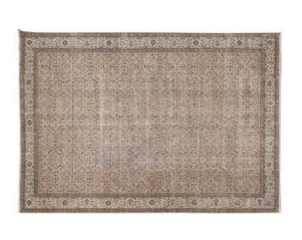 Large Rug, Area Rug, Turkish Rug, Vintage Rug, 6'3 x 9'2 ft, Antique Rug, Oriental Rug, Handmade Rug, Decorative Rug, Oushak Rug, Old Rug