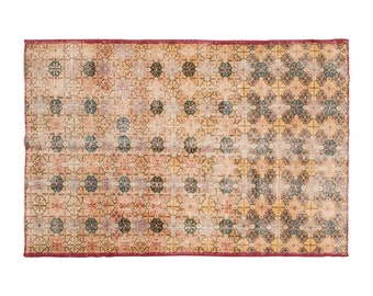 Vintage Rug", Area Rug, Turkish Rug, 5'9 x 9.2 feet, Oushak Rug, Antique Rug, Oriental Rug, Handmade Rug, Decorative Rug, Large Rug, Old Rug