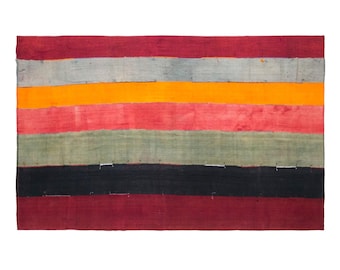 Vintage Turkish Cihanbeyli Curtain Kilim, 9.7x13.1 ft, 296x400 cm, Handmade Wool Kilim