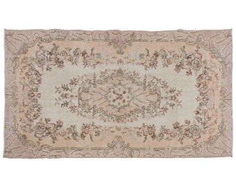Area Rug, "Turkish Rug, Vintage Rug, 3.9 x 6.11 feet, Oushak Rug, Antique Rug, Oriental Rug, Handmade Rug, Decorative Rug, Muted Rug,Old Rug