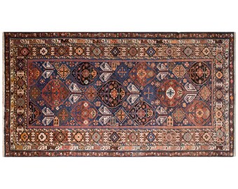 60+ Years Old Vintage Oushak Rug 185x340cm (6'1"x11'2")–Handmade Turkish Wool Carpet, Antique Oriental Large Area Rug, Bohemian Interior Rug