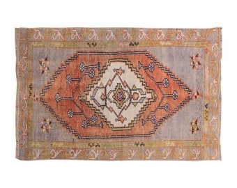 Small Rug, 2'9 x 3'11 feet / 83 x 120 cm,Vintage Rug, Turkish Rug,Oushak rug,Small oushak Rug,Area Rug,Shabby Rug, Small Area Rug