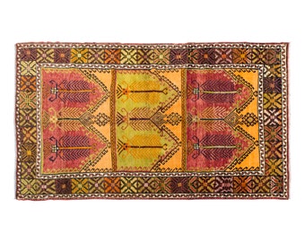 Area Rug, Turkish Rug, Vintage Rug, 5.2 x 8.9 feet, Oushak Rug, Antique Rug, Oriental Rug, Handmade Rug, Decorative Rug, Muted Rug, Old Rug