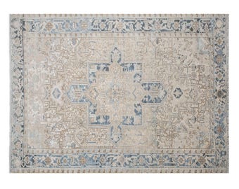 235x315 cm (7.7x10.3 ft) Oversized Heriz Rug | Vintage Turkish Rug | 60+ Year Old