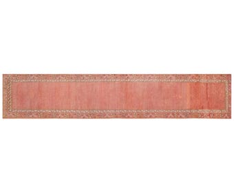 Vintage Turkish Oushak Rug Runner 90x456 cm (3'x15') – 60+ Years Old Handmade Long Hallway Runner, Narrow Antique Floor Carpet, Long Runner