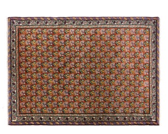 Vintage 156x218 cm Oushak Rug – 60+ yrs Old Handmade Wool Rug – Bohemian & Traditional Caucasian Motifs