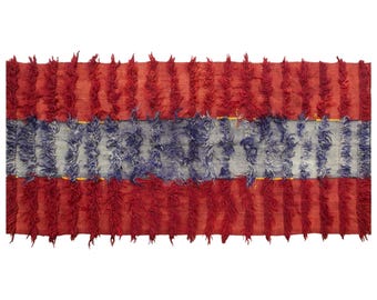 Vintage Turkish Kilim Rug, 3.8 x 8.2 ft, 117 x 250 cm, Handwoven Wool Kilim Rug