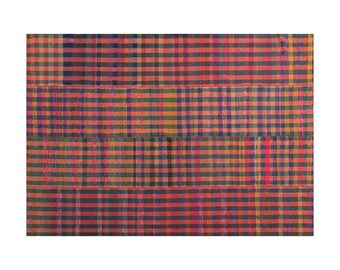 Stripe Kilim Rug, 274x396 cm , Cotton&Wool Turkish Kilim Rug, Minimalist Kilim Rug, Striped Turkish Rug, Striped Kilim Rug 8'9 x13 feet
